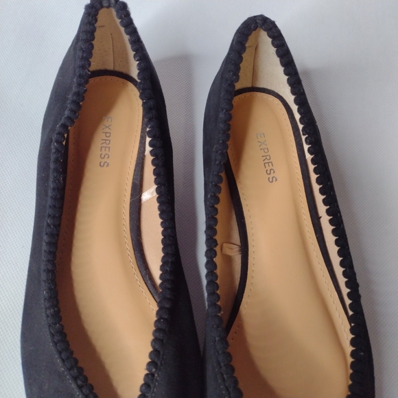 Express Black Pointy Flats Sz 8 - Picture 12 of 12